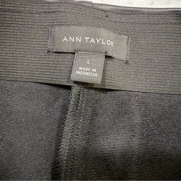 Ann Taylor Chic Polished Faux Leather Pants Leggings Modern Edgy Versatile Large - Picture 3 of 9